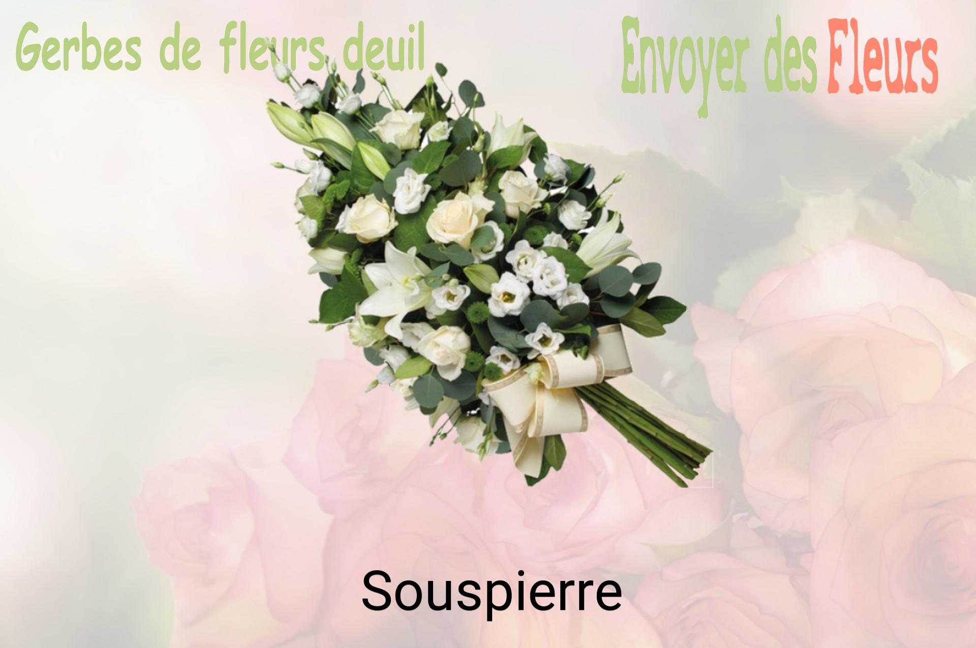 Gerbe de fleurs de deuil livrée à Souspierre